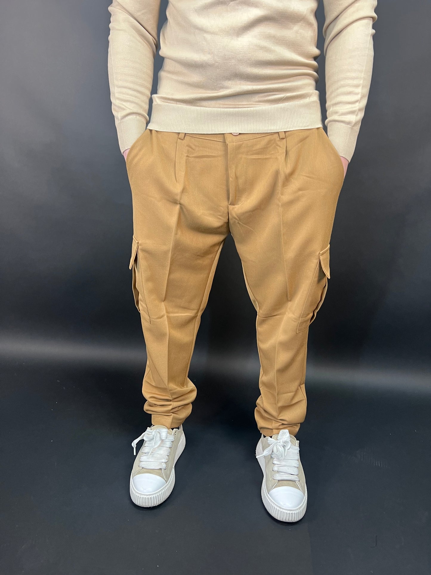 Pantalone morph camel scuro