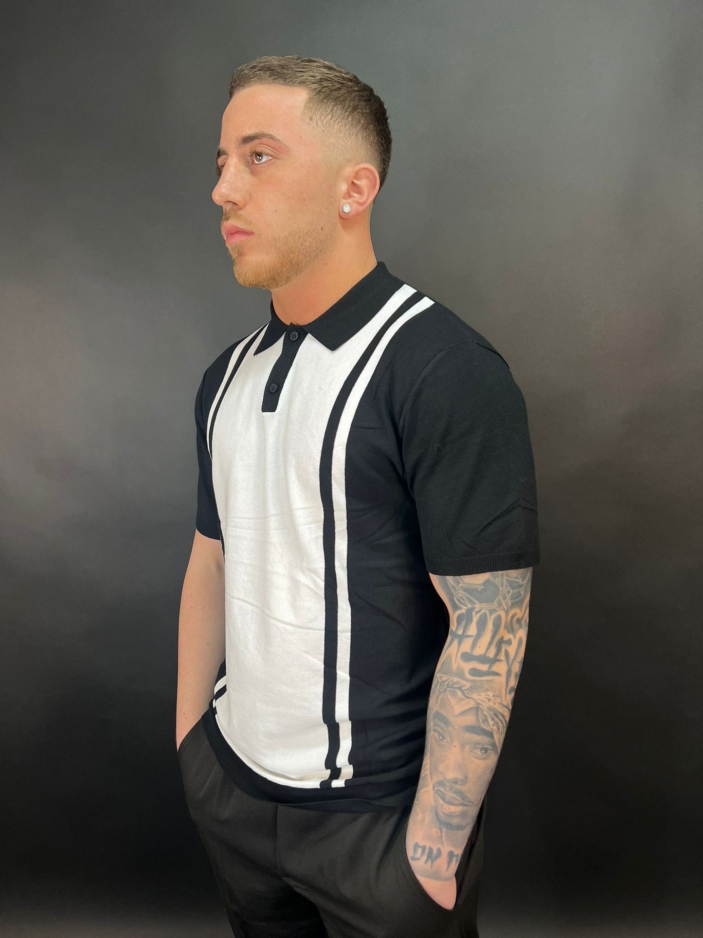 Polo parker bianca e nera