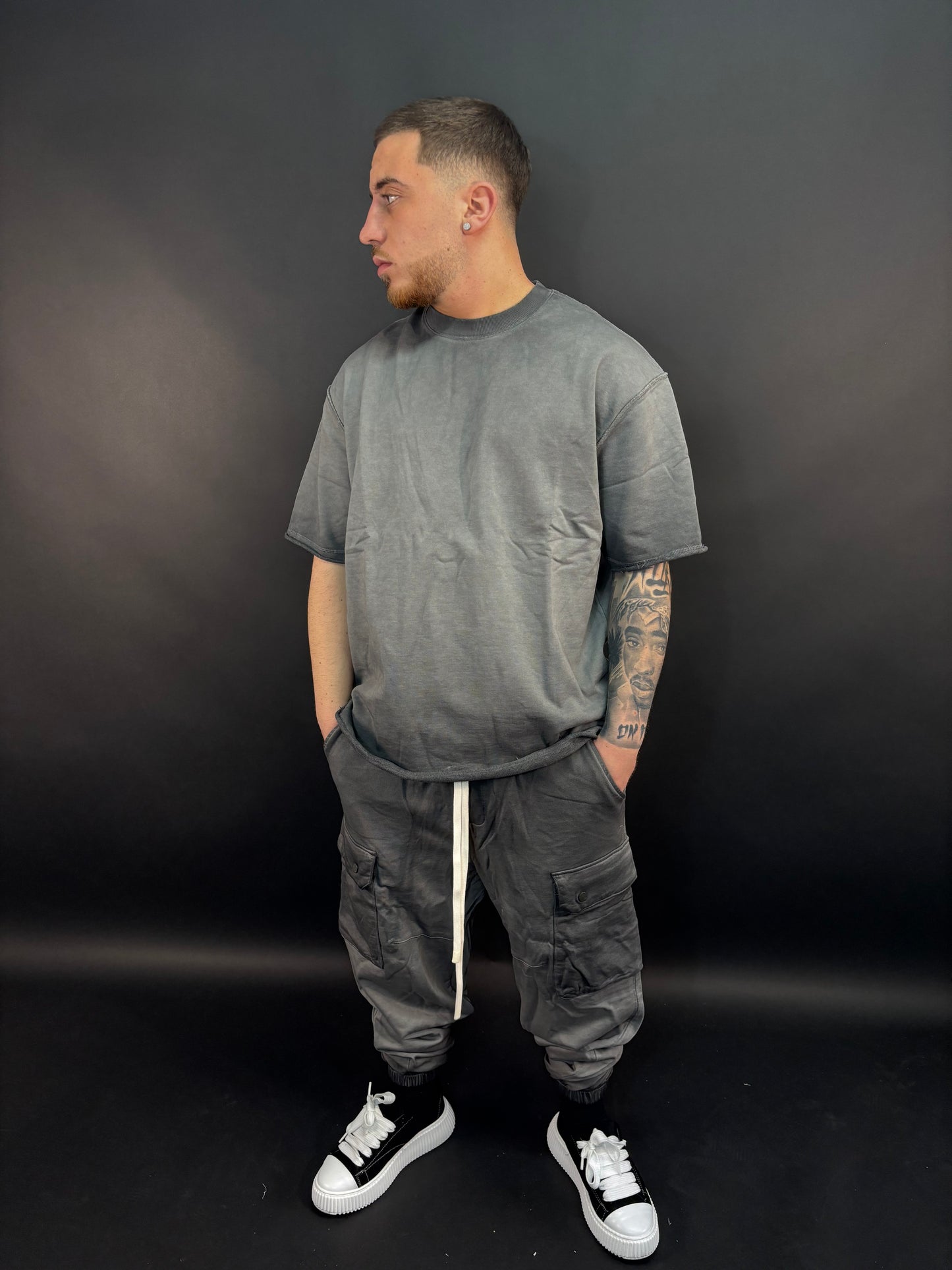 Completo qyb dark grey cargo