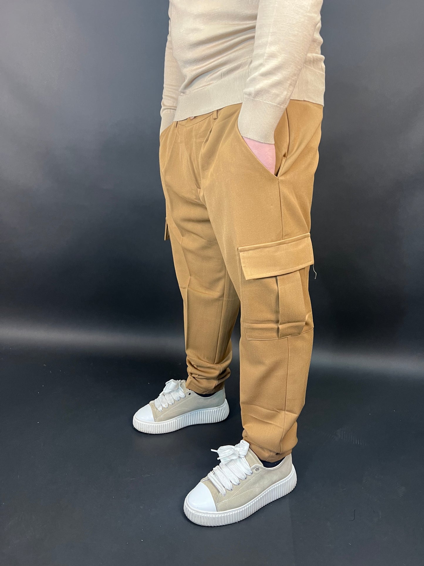 Pantalone morph camel scuro