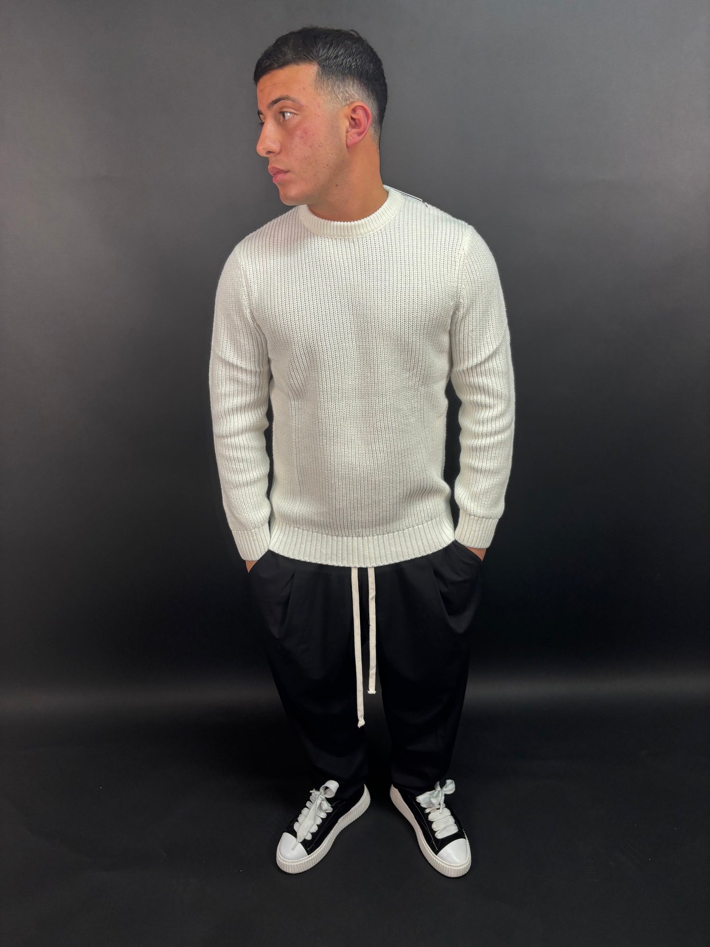 Maglione in lana bianco