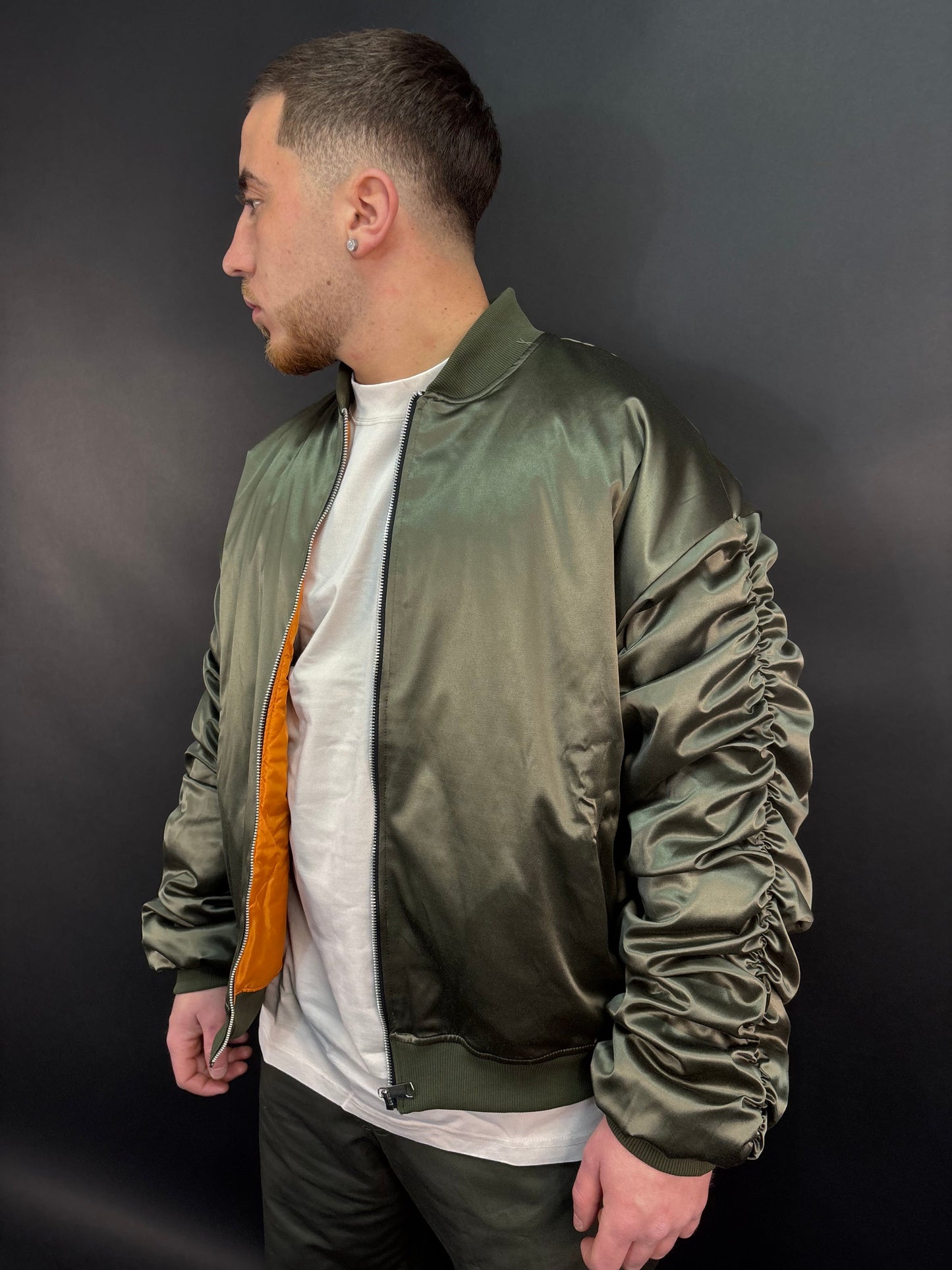 Giacca drapped verde oz
