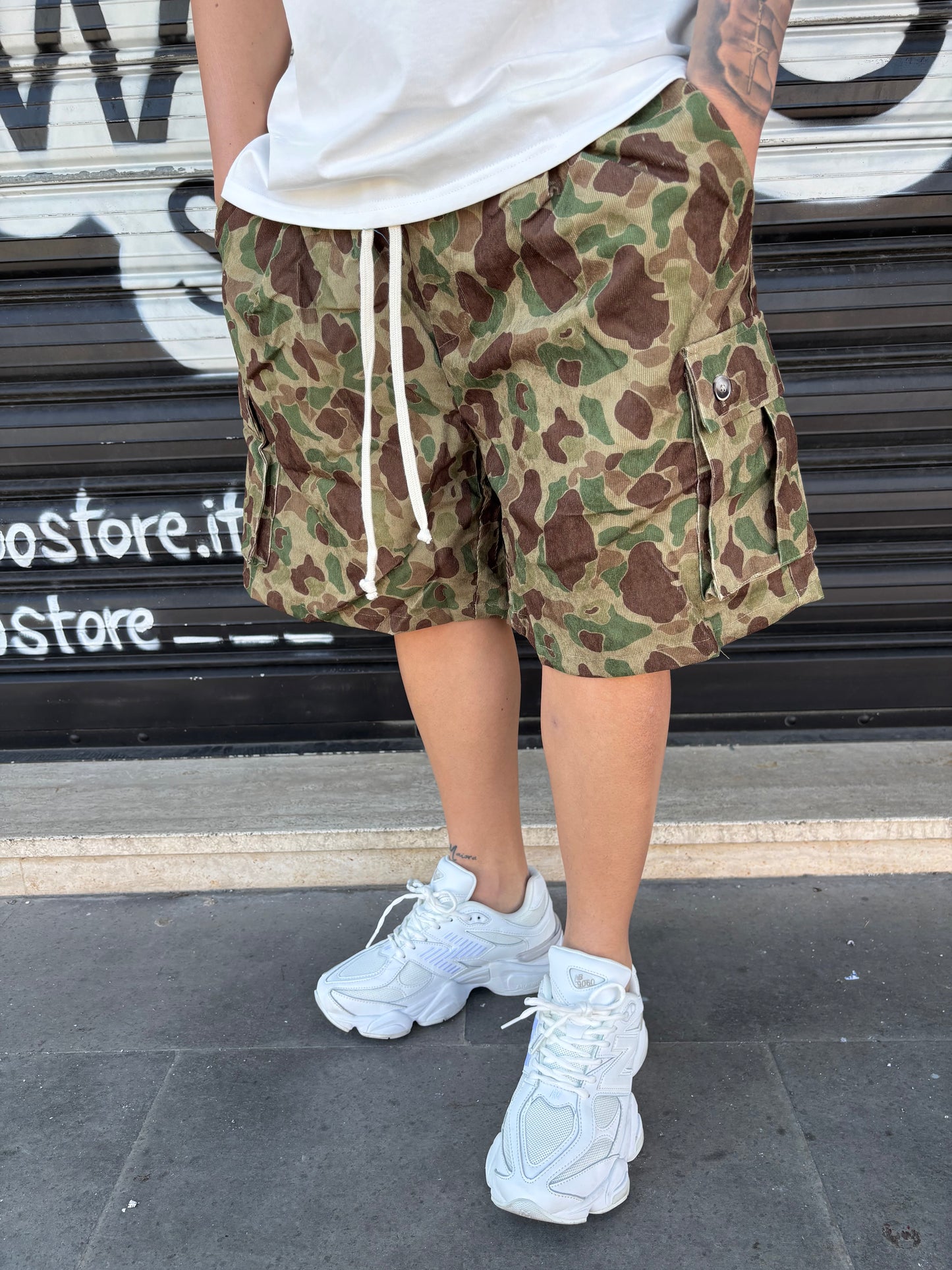 Pantaloncino cargo militare