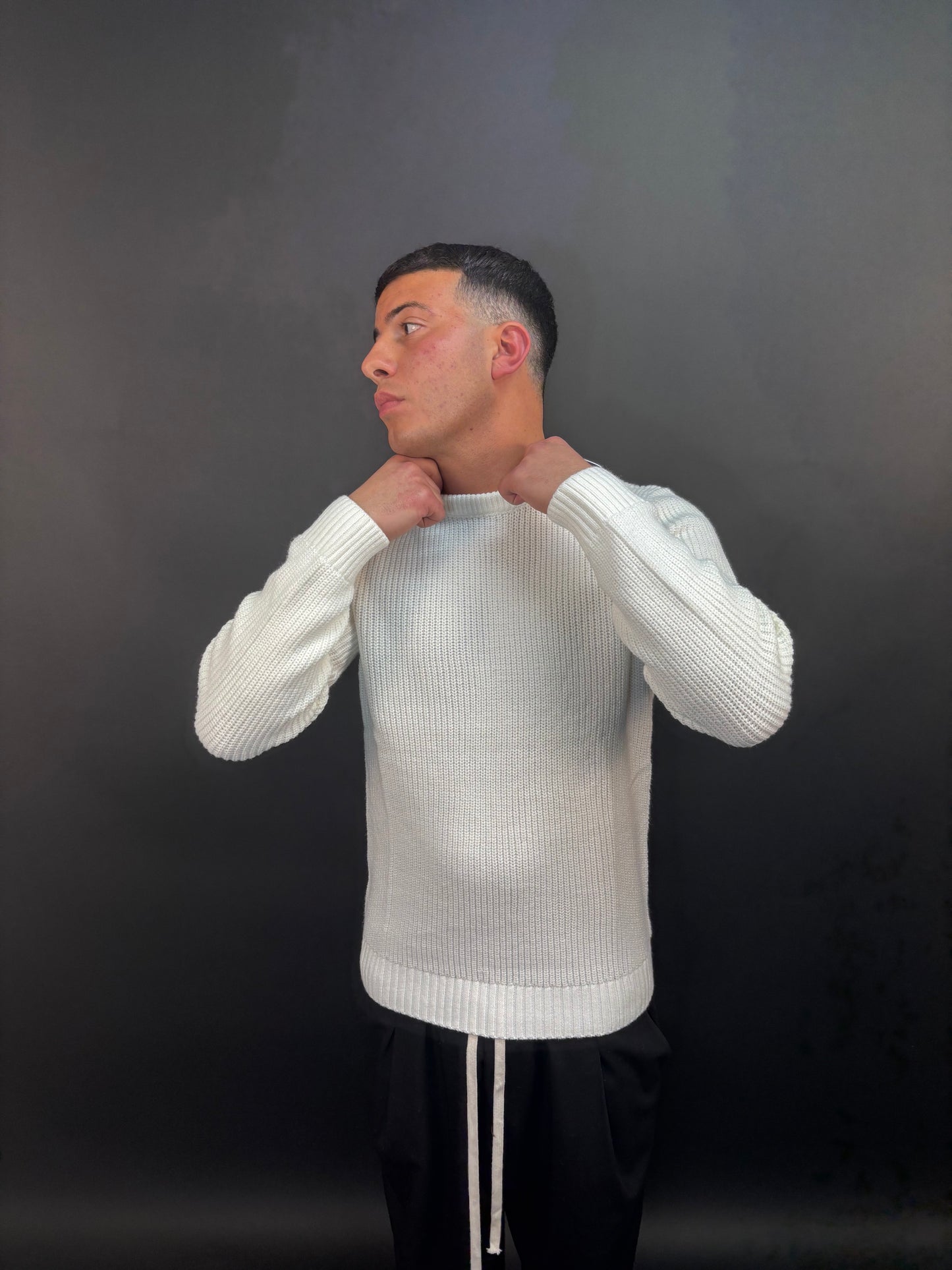 Maglione in lana bianco