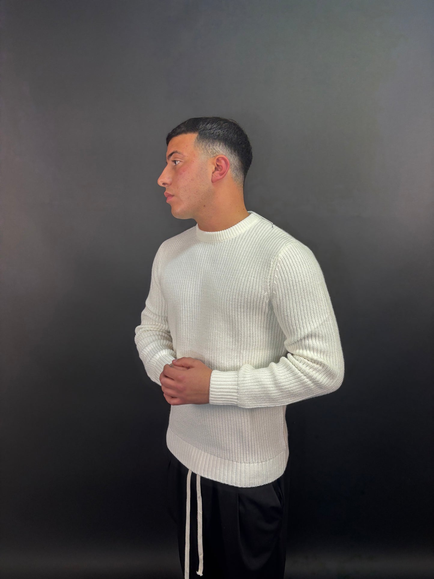 Maglione in lana bianco
