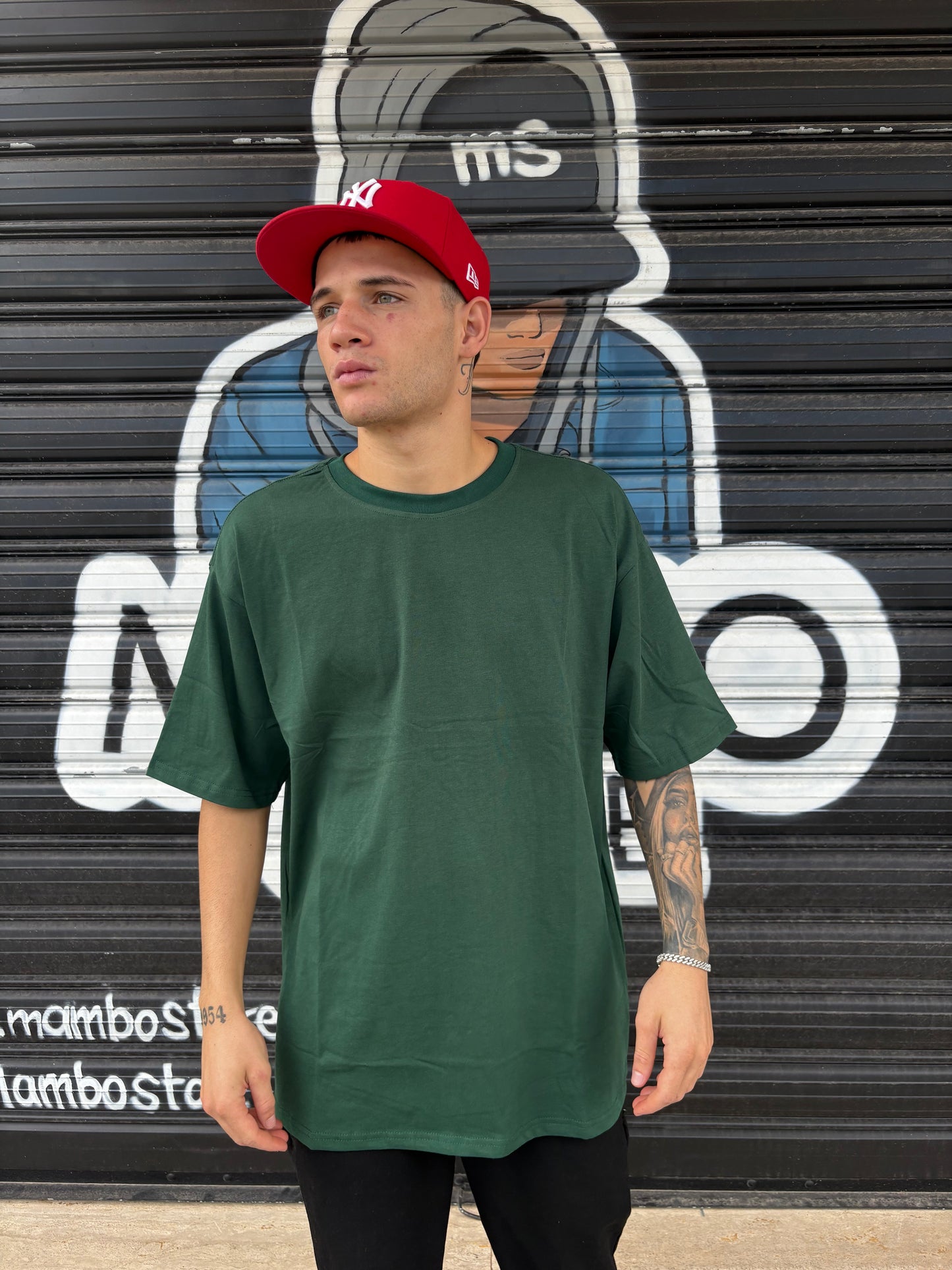 T-shirt premium verde bosco