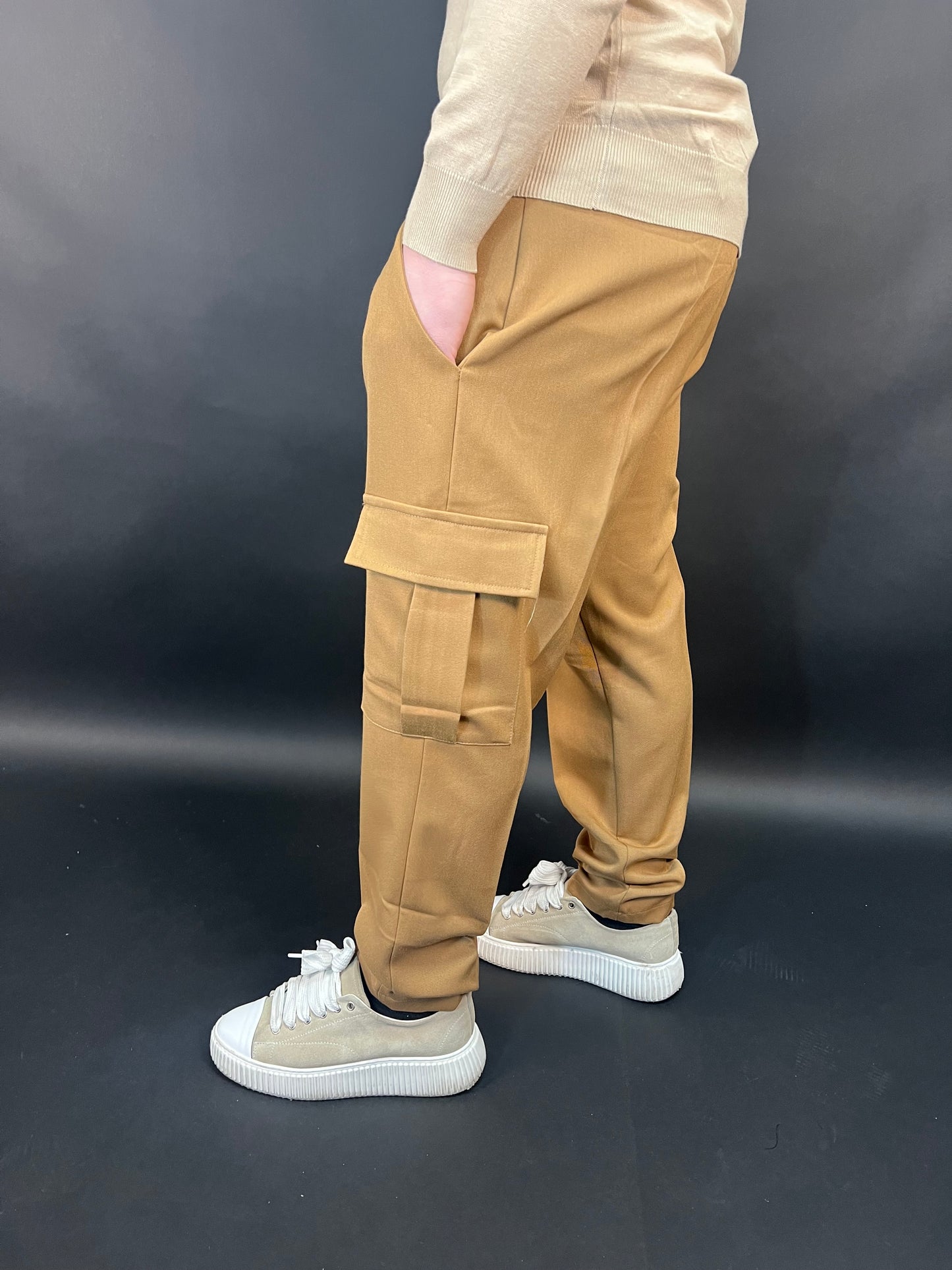 Pantalone morph camel scuro