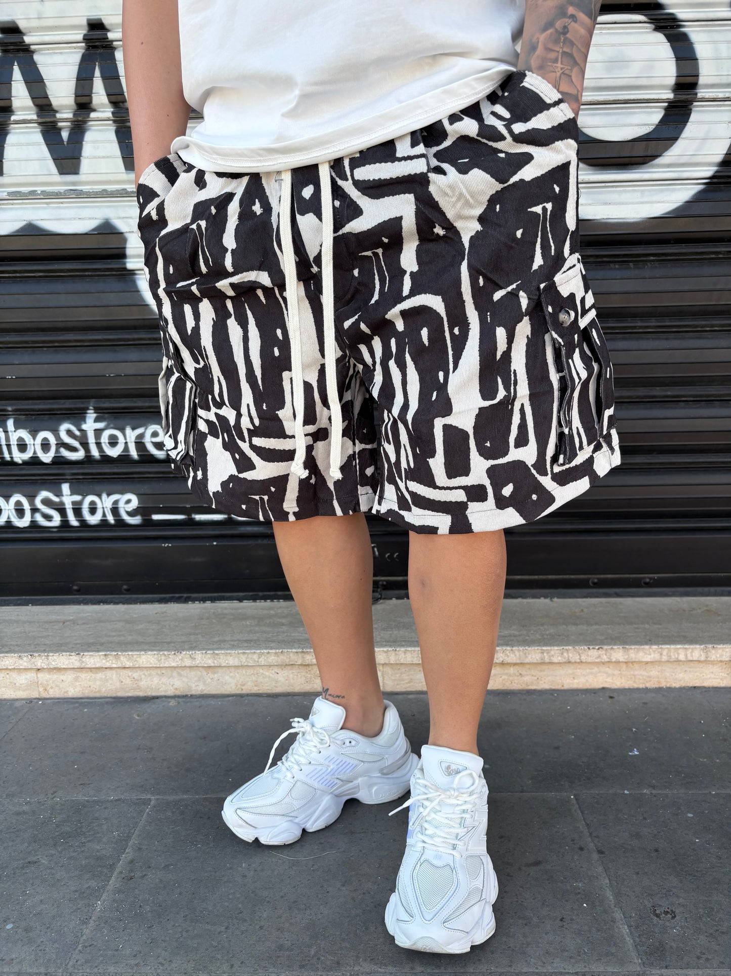 Pantaloncino black and white