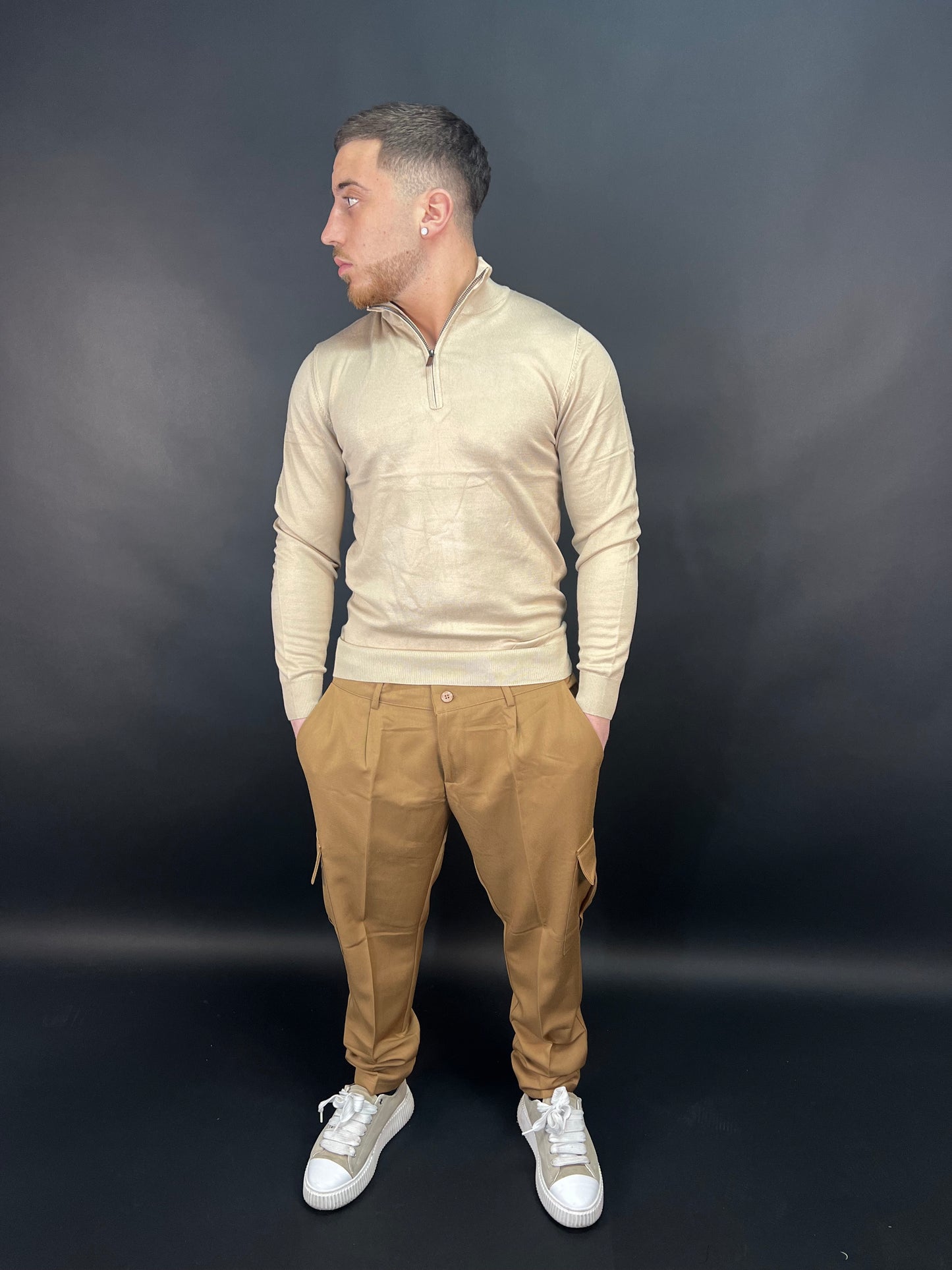 Pantalone morph camel scuro