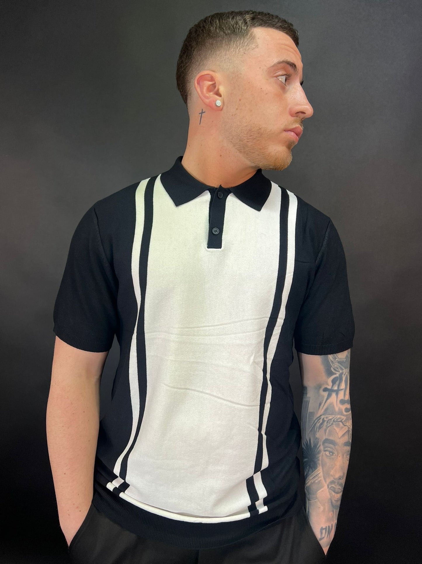 Polo parker bianca e nera