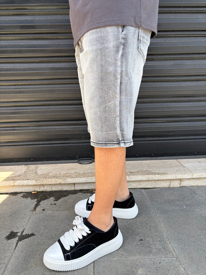 Pantaloncino di jeans grigio