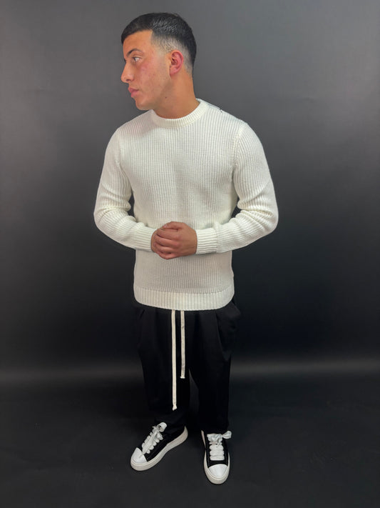 Maglione in lana bianco