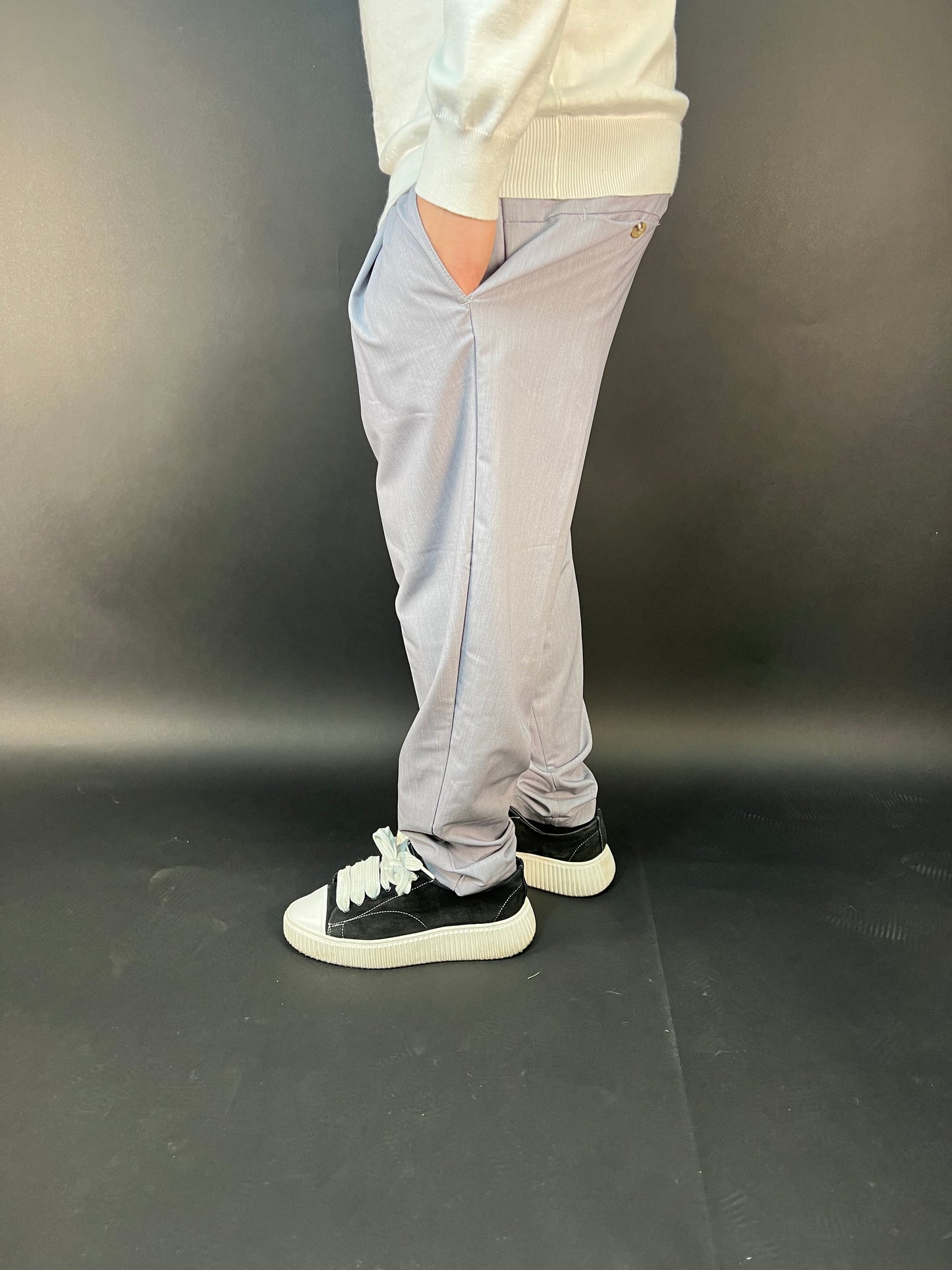 Pantalone elegante grigio chiaro jb