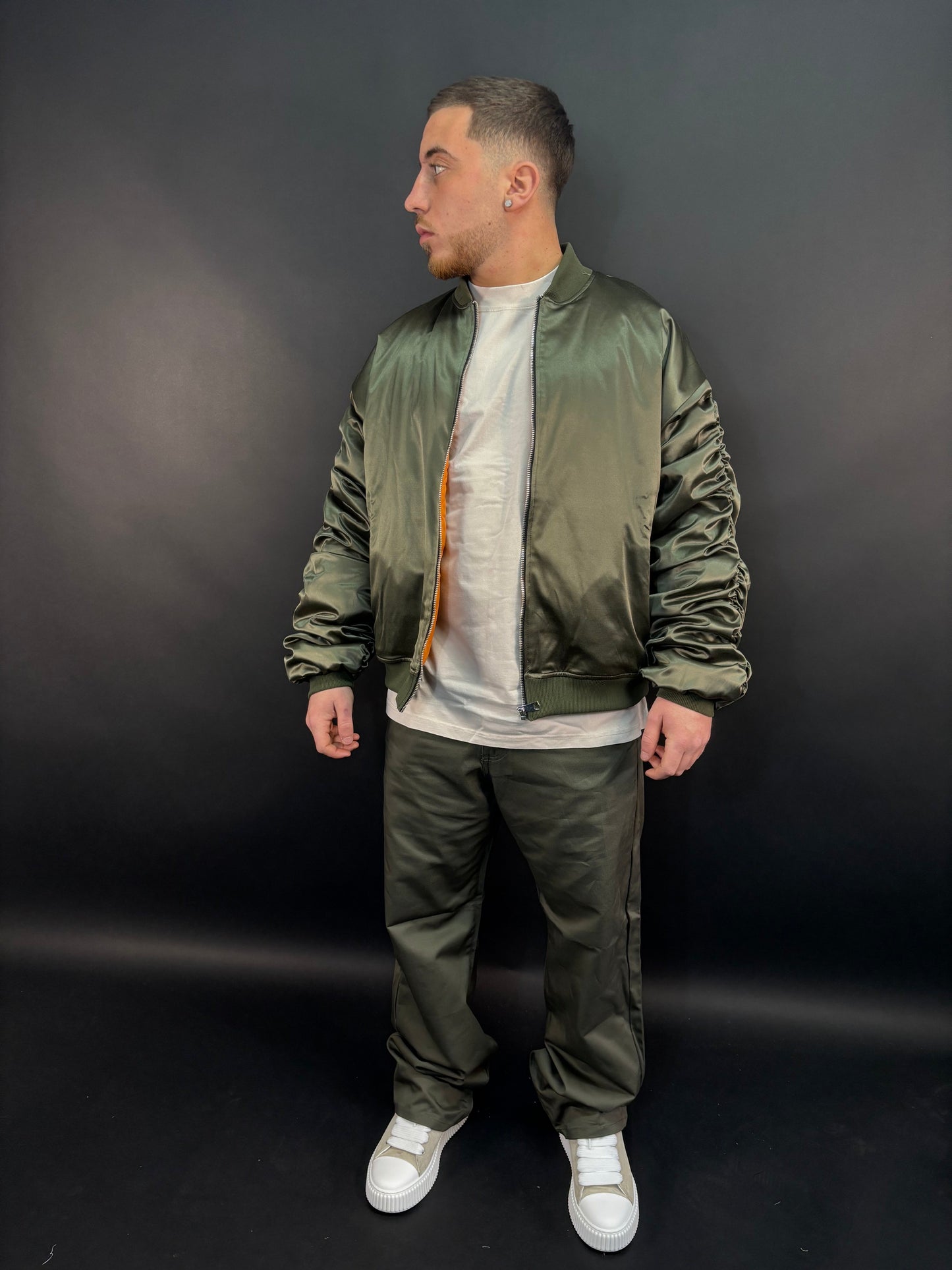 Giacca drapped verde oz