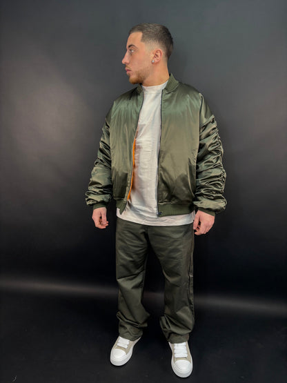 Giacca drapped verde oz