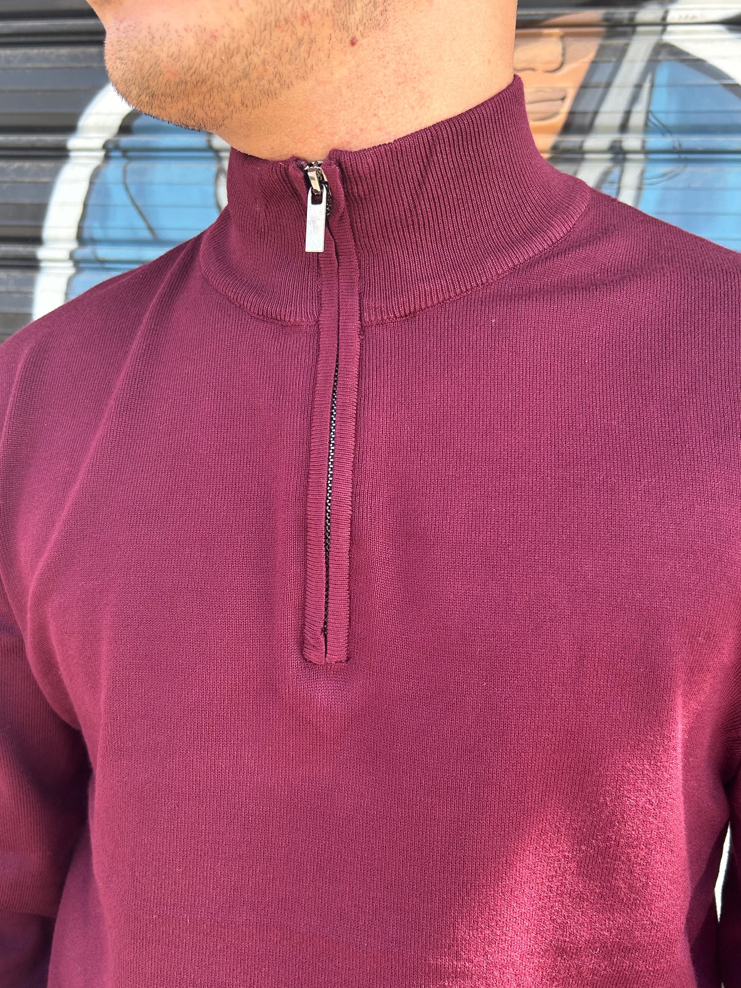 Dolcevita premium con zip bordo