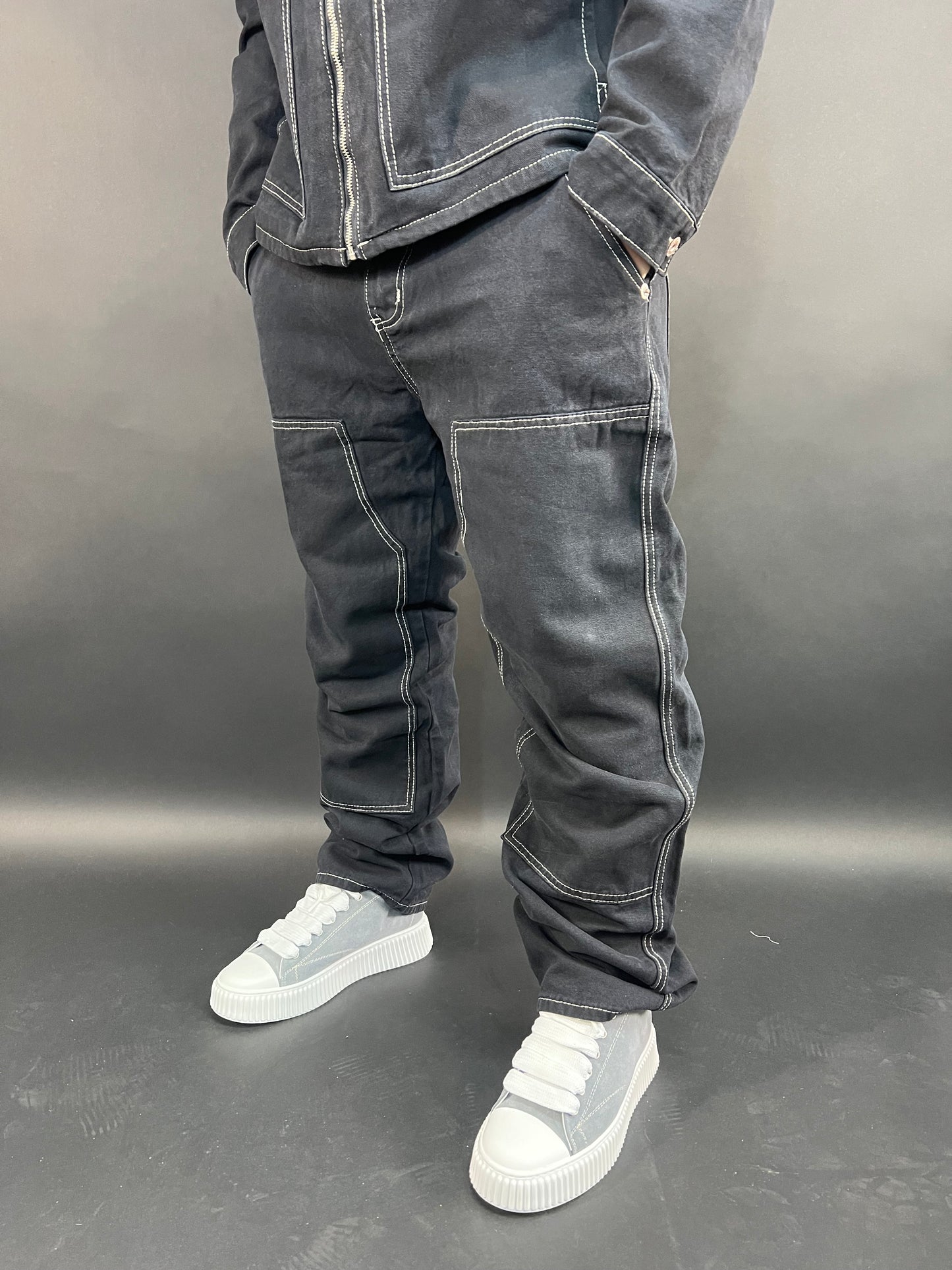 Completo jeansato vintage nero