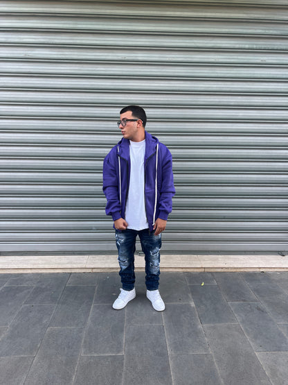 Felpa zip viola