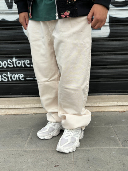 Pantalone con elastico beige chiaro