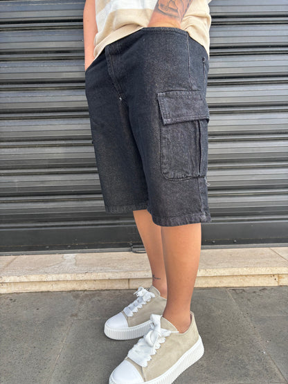 Jeans cargo nero