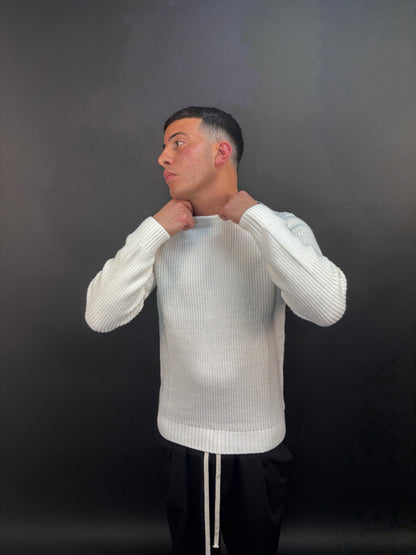 Maglione in lana bianco