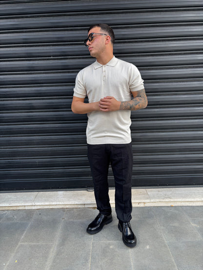 Pantalone elegante nero lino