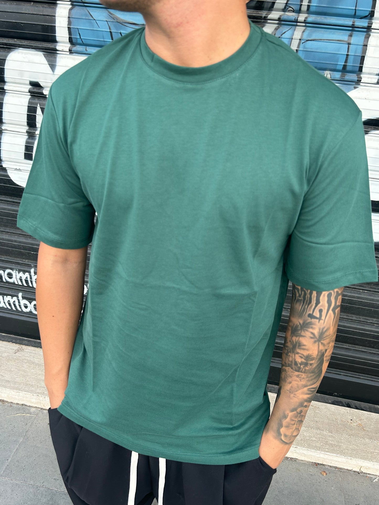 T-shirt verde scuro