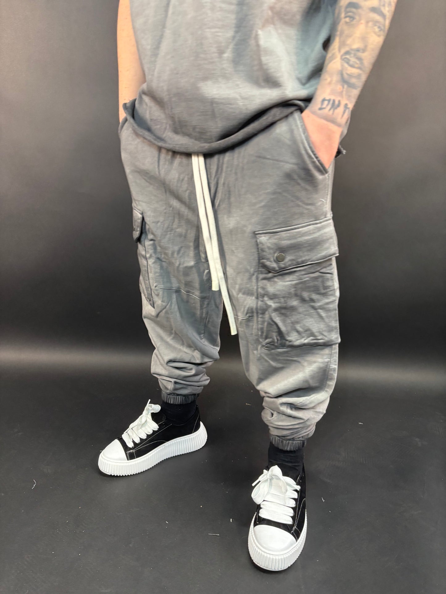 Completo qyb dark grey cargo