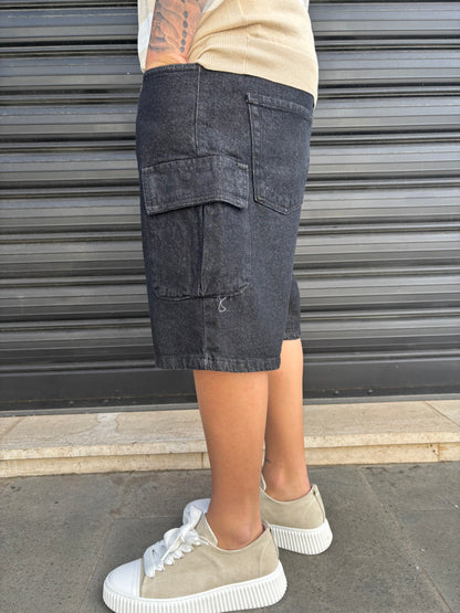 Jeans cargo nero