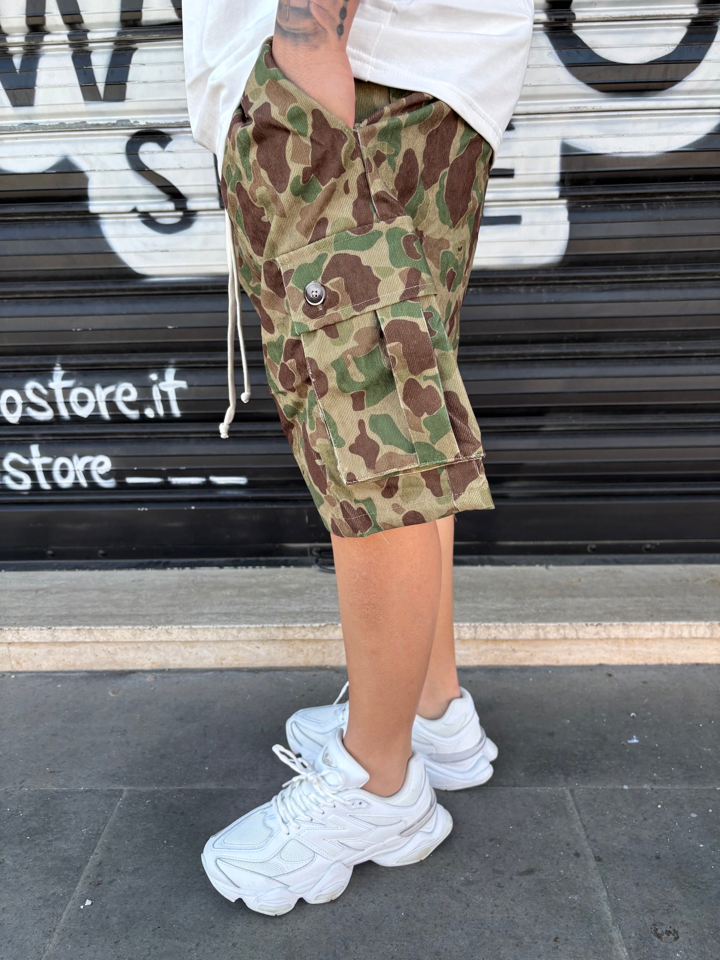 Pantaloncino cargo militare