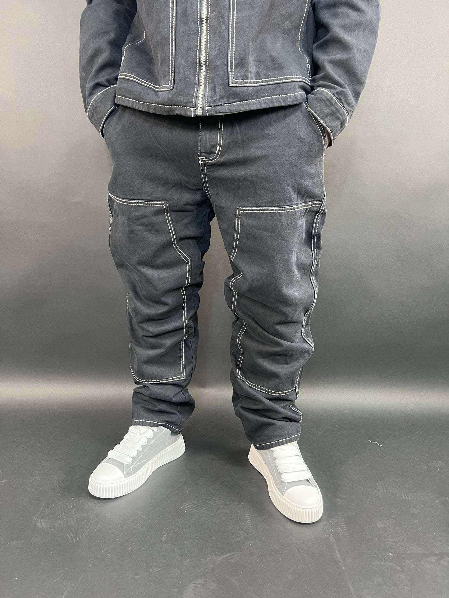 Completo jeansato vintage nero