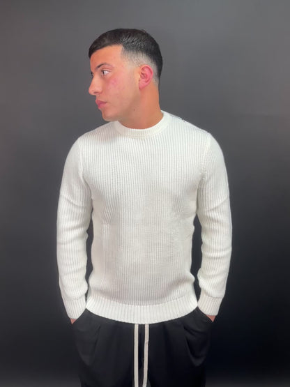 Maglione in lana bianco